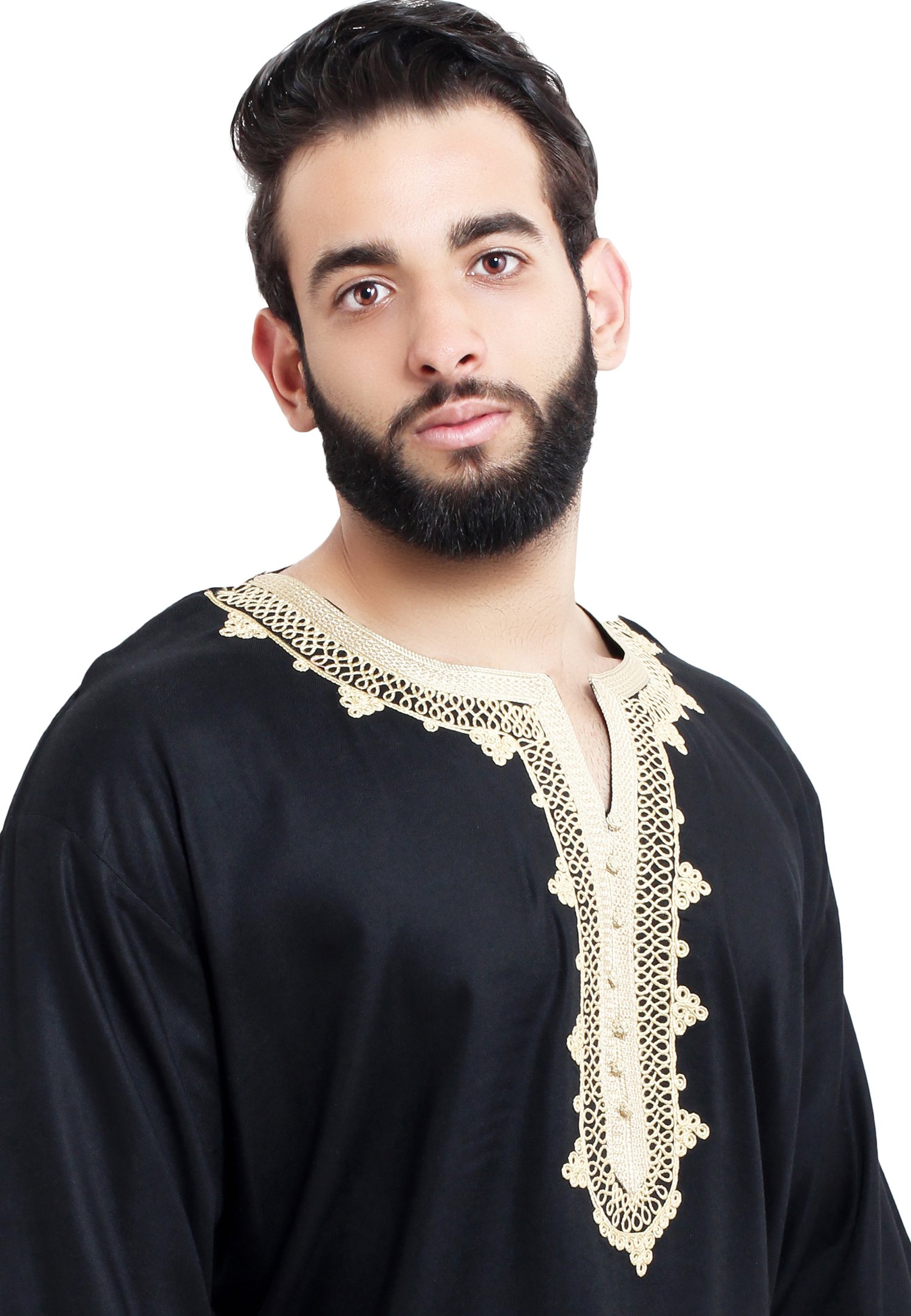 Moroccan Men Tunic Caftan Breathable Fiber Cotton Handmade